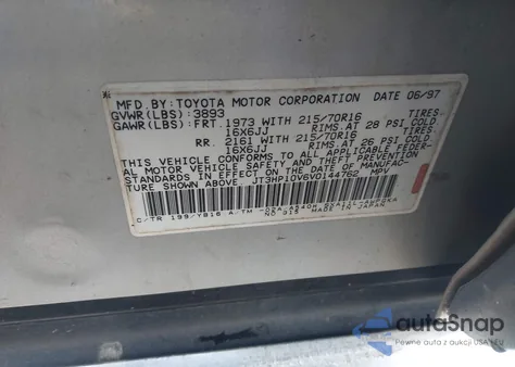 1997 Toyota Rav4 from USA, damaged, VIN JT3HP10V6V0144762